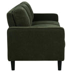 Coaster 511214-S2 2 pc Ruth matcha green fabric sofa and love seat set with squared track arms