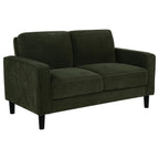 Coaster 511214-S2 2 pc Ruth matcha green fabric sofa and love seat set with squared track arms