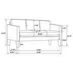 Coaster 511214-S2 2 pc Ruth matcha green fabric sofa and love seat set with squared track arms