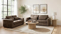 Coaster Amador 2-Pc Chocolate Chenille Fabric Sofa and Love Seat Set with Track Arms – 511234-S2
