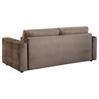 Coaster Amador 2-Pc Chocolate Chenille Fabric Sofa and Love Seat Set with Track Arms – 511234-S2