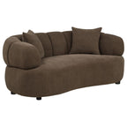Casarin Brown Woven Fabric Sofa and Loveseat Set with Channel-Tufted Backs – 511251-S2