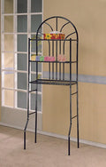 Asia Direct 518-BK Latitude run aidie black finish metal 3 shelf bathroom over the toilet eterge rack