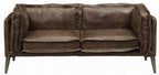 Acme 52480  17 stories diep winchester distressed espresso top grain leather sofa
