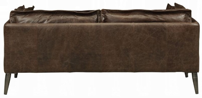 Acme 52480  17 stories diep winchester distressed espresso top grain leather sofa