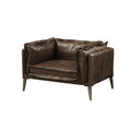 Acme 52482  17 stories diep winchester distressed espresso top grain leather accent chair