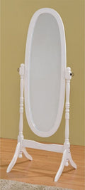 White Wood Full Length Free Standing Cheval Floor Mirror – 527-WH