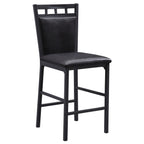 Homelegance 5275-36-5PC 5 pc Olney black finish frame black faux marble square counter height dining table set
