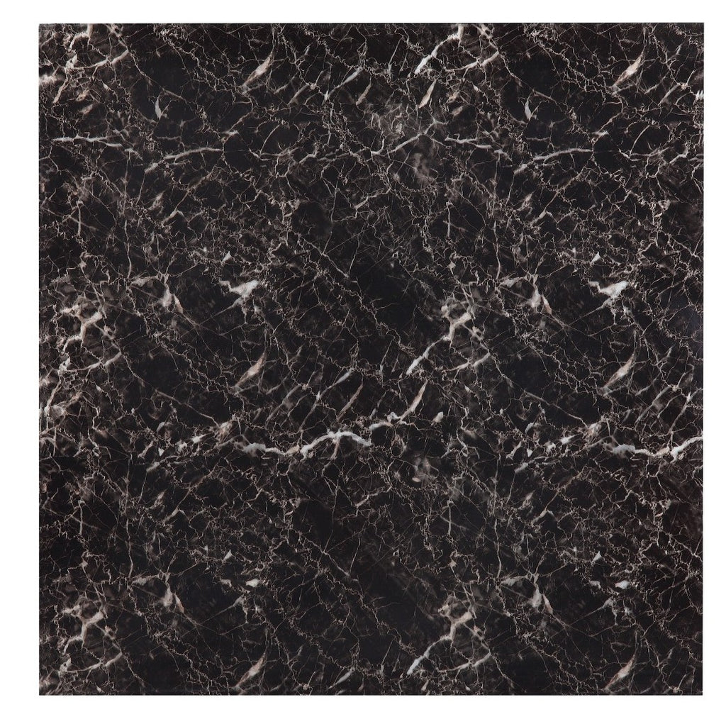 Homelegance 5275-36-5PC 5 pc Olney black finish frame black faux marble square counter height dining table set
