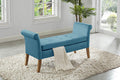 Cargo Blue Velvet Storage Bedroom Bench with Arms – 5310-BLU