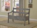 Grey Wood Storage Bedroom Bench with Arms – 5408-GREY