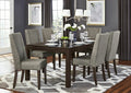 Homelegance 5409-78 7 pc Darby home co kavanaugh dark brown finish wood dining table set