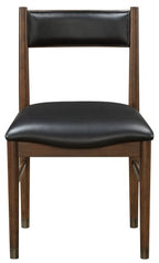 Clive Cherry Finish Wood Maple Veneer Mid-Century Modern 5-Piece Round/Oval Dining Table Set – 5413-65-5PC