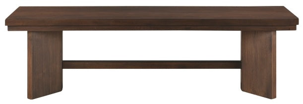 Franco Walnut Finish Wood Double Pedestal 6-Piece Dining Table Set with Fabric Seat, Backs and Bench – 5414-95-6PC