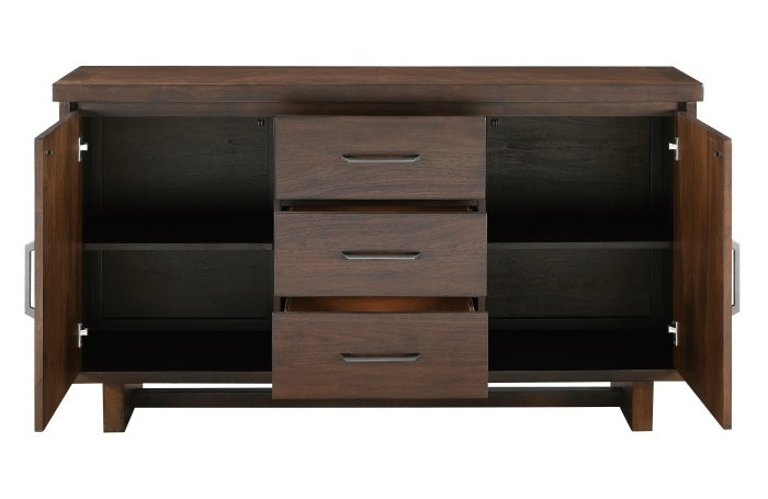 Homelegance 5414-40 Franco walnut finish wood mid-century modern server console buffet cabinet sideboard