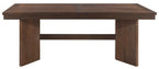 Franco Walnut Finish Wood Double Pedestal 6-Piece Dining Table Set with Fabric Seat, Backs and Bench – 5414-95-6PC