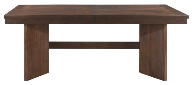 Franco Walnut Finish Wood Double Pedestal 7-Piece Dining Table Set with Fabric Seat and Backs – 5414-95-7PC