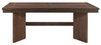 Franco Walnut Finish Wood Double Pedestal 7-Piece Dining Table Set with Fabric Seat and Backs – 5414-95-7PC