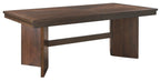Franco Walnut Finish Wood Double Pedestal 6-Piece Dining Table Set with Fabric Seat, Backs and Bench – 5414-95-6PC