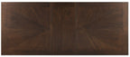 Franco Walnut Finish Wood Double Pedestal 7-Piece Dining Table Set with Fabric Seat and Backs – 5414-95-7PC