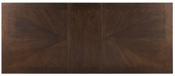 Franco Walnut Finish Wood Double Pedestal 7-Piece Dining Table Set with Fabric Seat and Backs – 5414-95-7PC