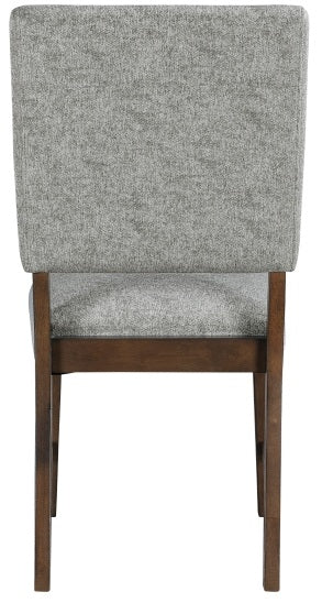 Franco Walnut Finish Wood Double Pedestal 6-Piece Dining Table Set with Fabric Seat, Backs and Bench – 5414-95-6PC