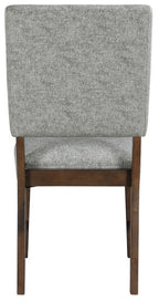 Franco Walnut Finish Wood Double Pedestal 7-Piece Dining Table Set with Fabric Seat and Backs – 5414-95-7PC