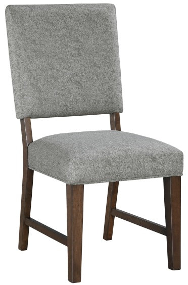 Franco Walnut Finish Wood Double Pedestal 6-Piece Dining Table Set with Fabric Seat, Backs and Bench – 5414-95-6PC