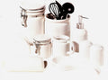 5415 OGGI 10 pc Kitchen Counter Set White ceramic