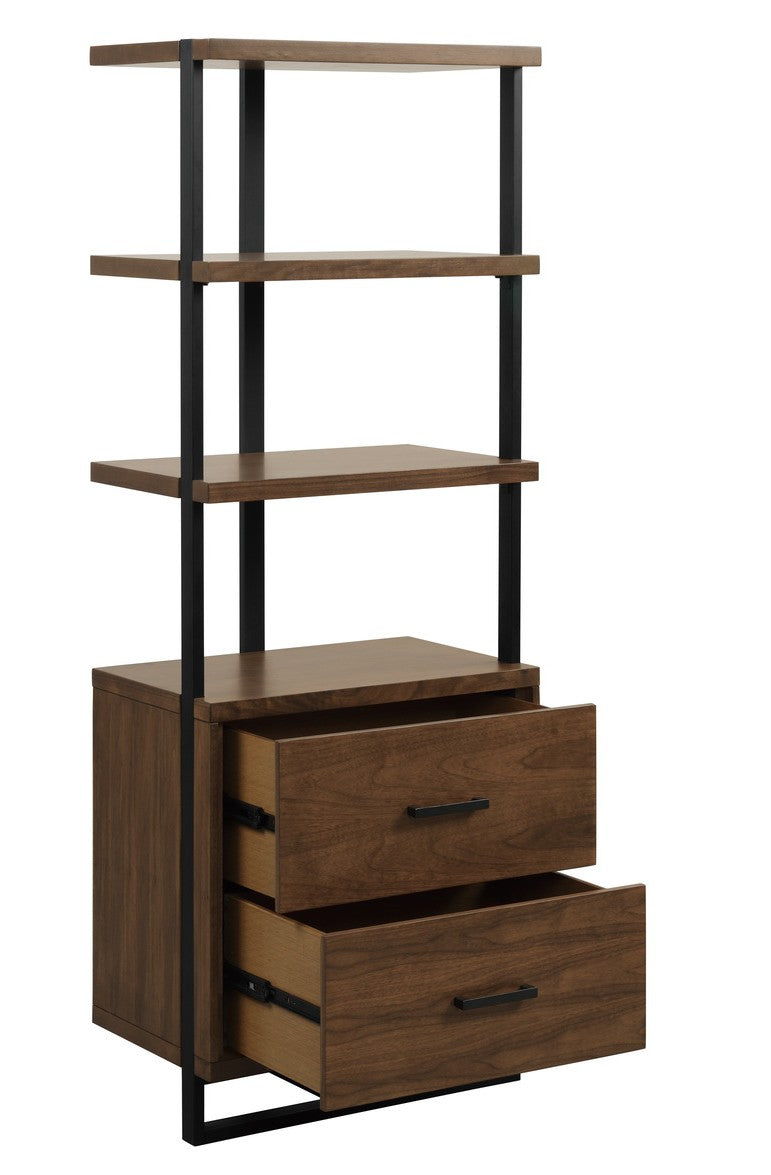 Homelegance 54150RF-68-3PC 3 pc Sedley rustic black metal frame walnut finish wood shelves tv entertainment center 68" tv stand with side piers