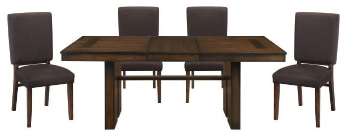 Homelegance 5415RF-78 6 pc sedley chocolate brown finish wood dining table set with pedestal base
