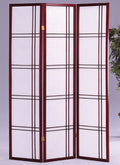 Keitez 3-Panel Cherry Wood Double Cross Design Shoji Screen Room Divider – 542CH