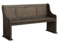 Homelegance 5438-14A Darby home co toulon distressed dark oak finish wood church pew bench style dining bench