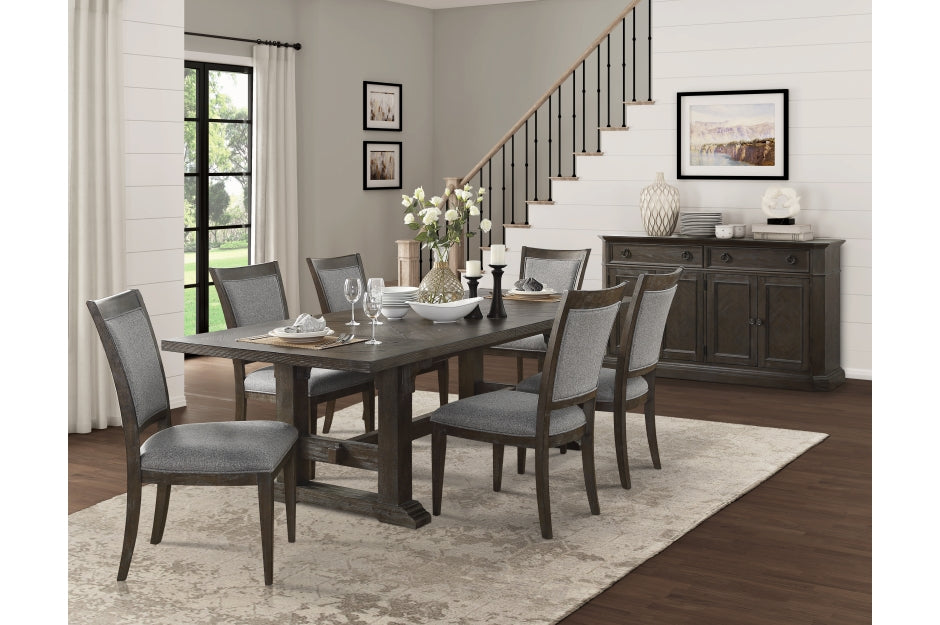 Homelegance 5441-102 7 pc Darby home co sarasota driftwood brown finish wood dining table set