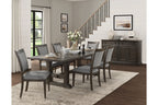 Homelegance 5441-102 7 pc Darby home co sarasota driftwood brown finish wood dining table set