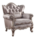 Acme 54867 2 pc Astoria grand welton jayceon champagne finish wood fabric oversized accent chair