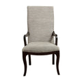 Homelegance 5494-A Darby home co Savion espresso finish wood dining arm chair with fabric upholstery
