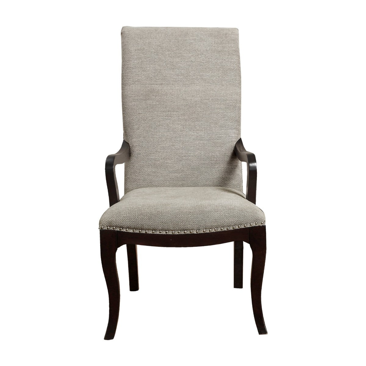 Homelegance 5494-A Darby home co Savion espresso finish wood dining arm chair with fabric upholstery