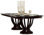 Homelegance 5494-106 7 pc Darby home co Savion espresso finish wood double pedestal 106" dining table set