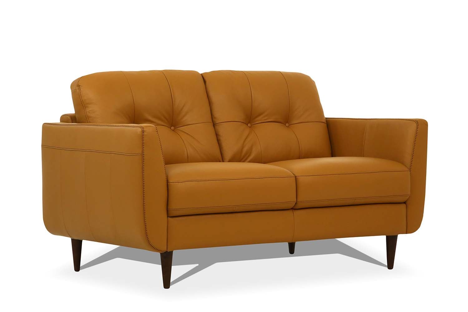 Acme 54956 Corrigan studio chisholm radwan Mi Place modern camel top grain leather love seat