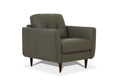 Acme 54962 Radwan Mi Place modern pesto green top grain leather accent chair
