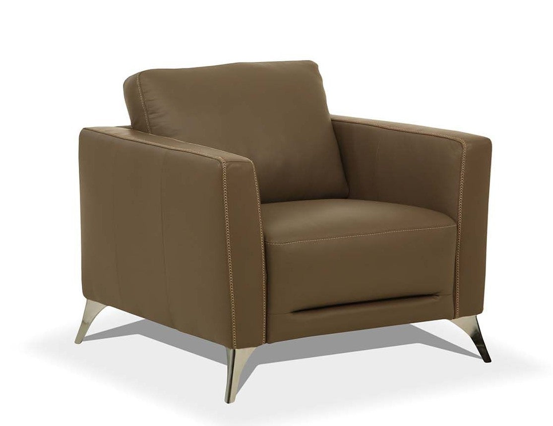 Acme 55002 Orren ellis akinruntan malaga Mi Place modern taupe top grain leather accent chair