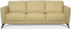 Acme 55005-06 2 pc Orren ellis akinruntan malaga Mi Place modern cream top grain leather sofa and love seat
