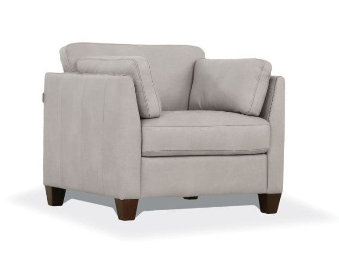 Acme 55017 Winston porter jemma matias Mi Place modern dusty white top grain leather accent chair