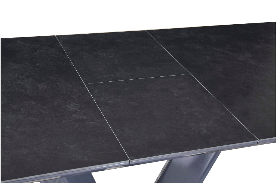 Homelegance Yannis 7-Piece High Gloss Black Chrome Base Modern Dining Table Set – 5503BK-7PC