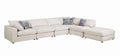 Coaster 551321B 6 pc Latitude run artzt serene porch and den erin beige linen blend fabric modular sectional sofa