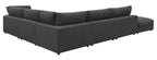 Coaster 551324 6 pc Latitude run artzt serene porch and den erin charcoal linen blend fabric modular sectional sofa