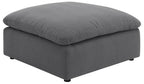 Coaster 551455 6 pc Hobson grey linen like fabric modular feather blend wrap sectional sofa