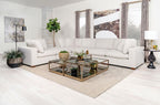 Coaster 551461 6 pc Lakeview soft durable ivory fabric modular sectional sofa track arms