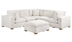 Coaster 551461 6 pc Lakeview soft durable ivory fabric modular sectional sofa track arms